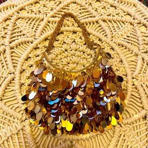 Vintage La Regale gold bead and sequins purse